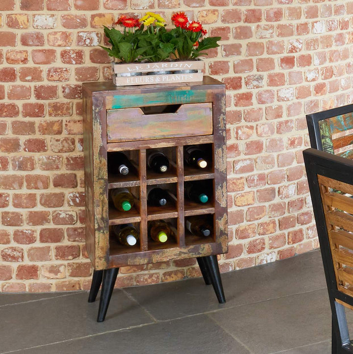 Dunes Wine Rack Side Table - The Orchard Home and Gifts