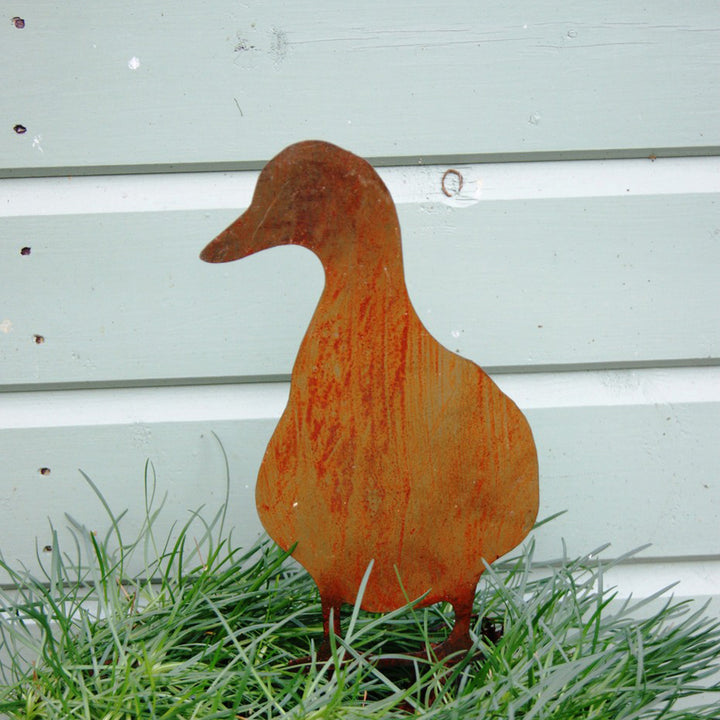 Duck Garden Rust Silhouette Ornament - The Orchard Home and Gifts
