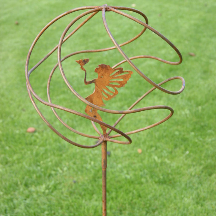 Standing Rust Fairy Catcher Garden Ornament - The Orchard Home and Gifts