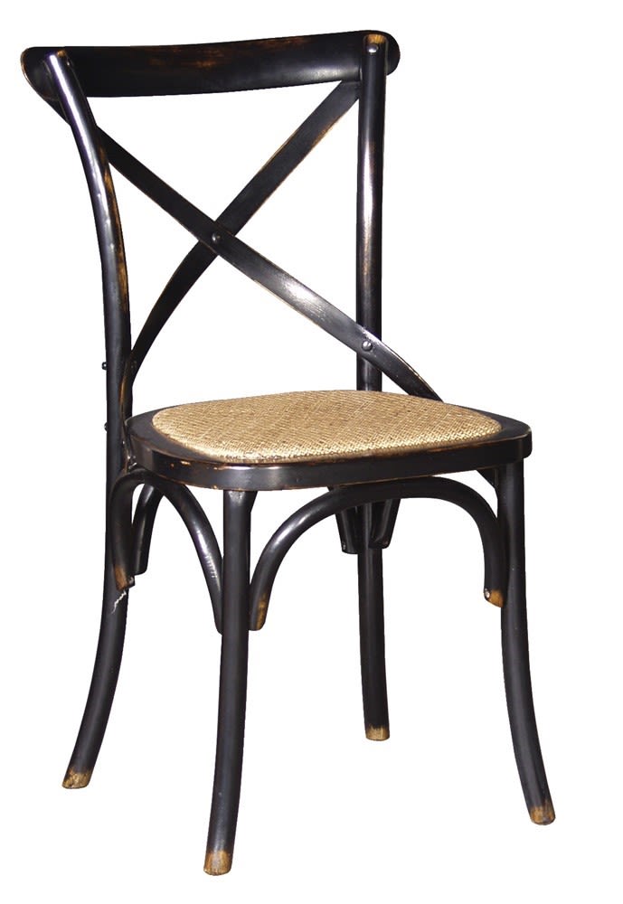 Black Aged Xback Dining Chair The Orchard Home and Gifts