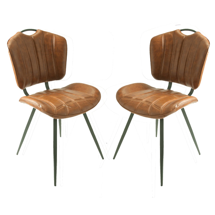 Austin Tan Brown Set of Two Dining Chairs