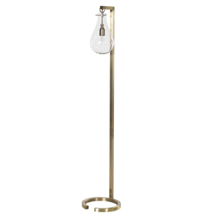 Gold Hanging Bulb Floor Lamp