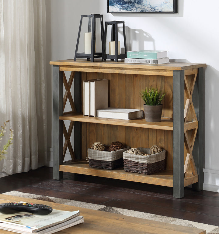 Harringay Reclaimed Wood Low Bookcase - The Orchard Home and Gifts