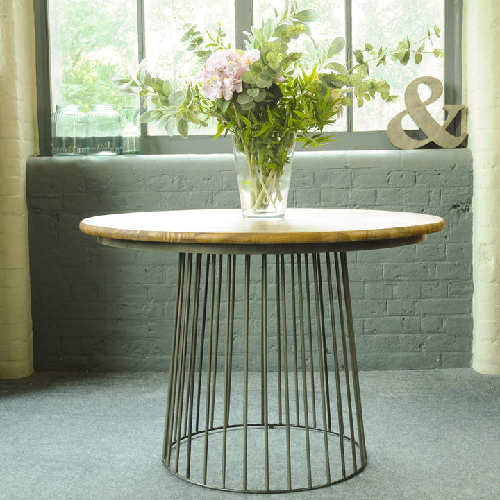 Industrial Vintage Round Bistro Dining Table