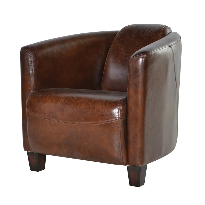 Marlborough Brown Leather Armchair