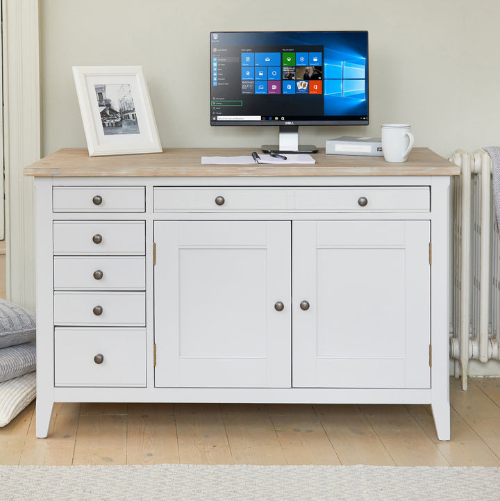 Ridley Grey Hidden Home Office Desk - The Orchard Home and Gifts
