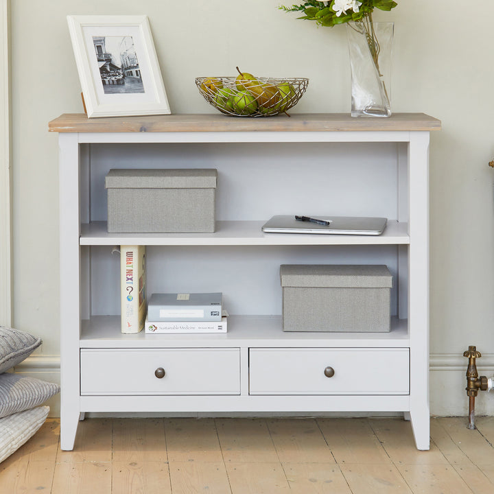 Ridley Grey Low Bookcase - The Orchard Home and Gifts