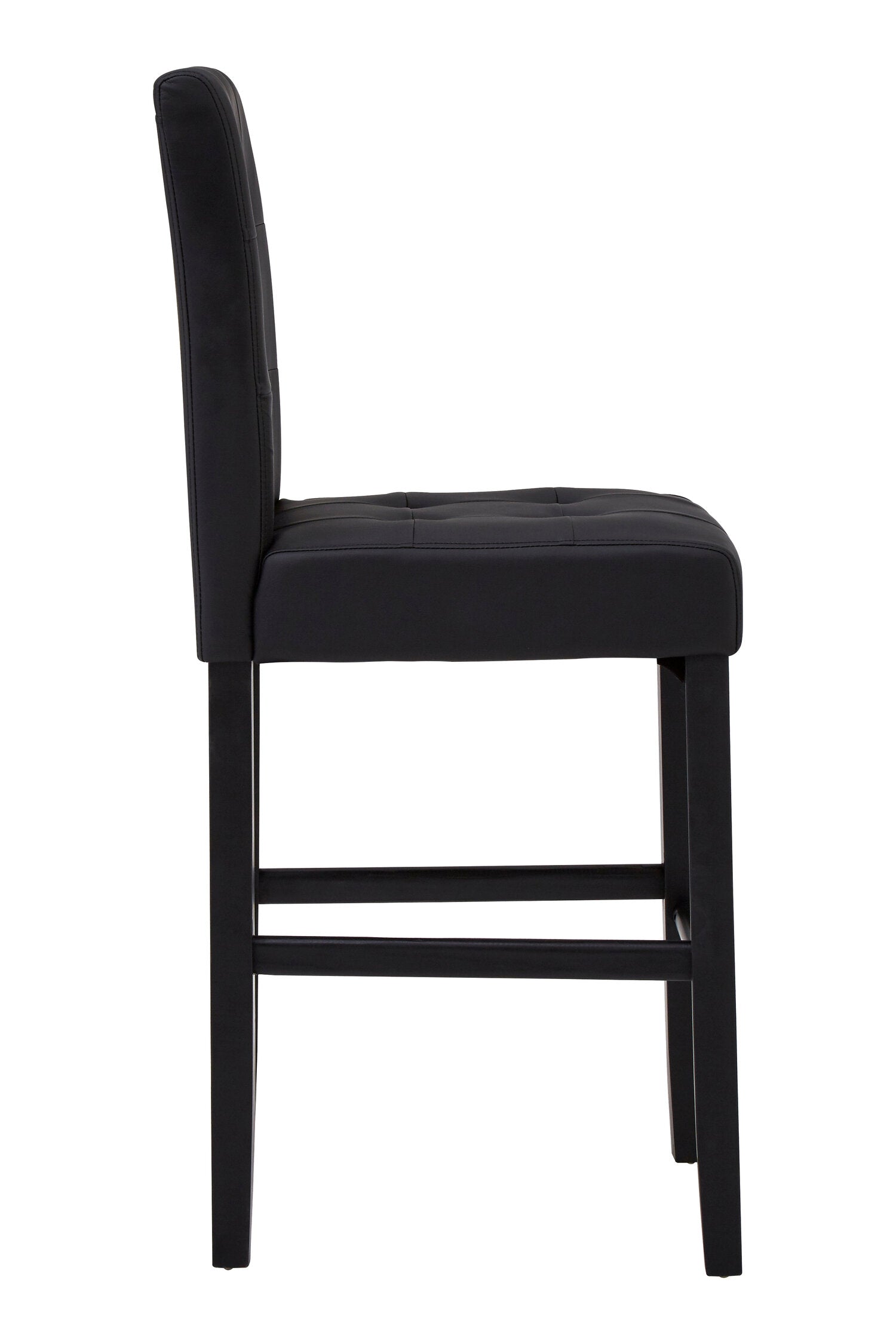 Mayfair Black Buttoned Padded Bar Stool - The Orchard Home and Gifts
