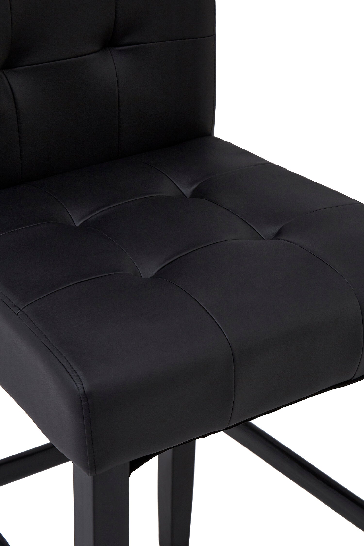 Mayfair Black Buttoned Padded Bar Stool - The Orchard Home and Gifts