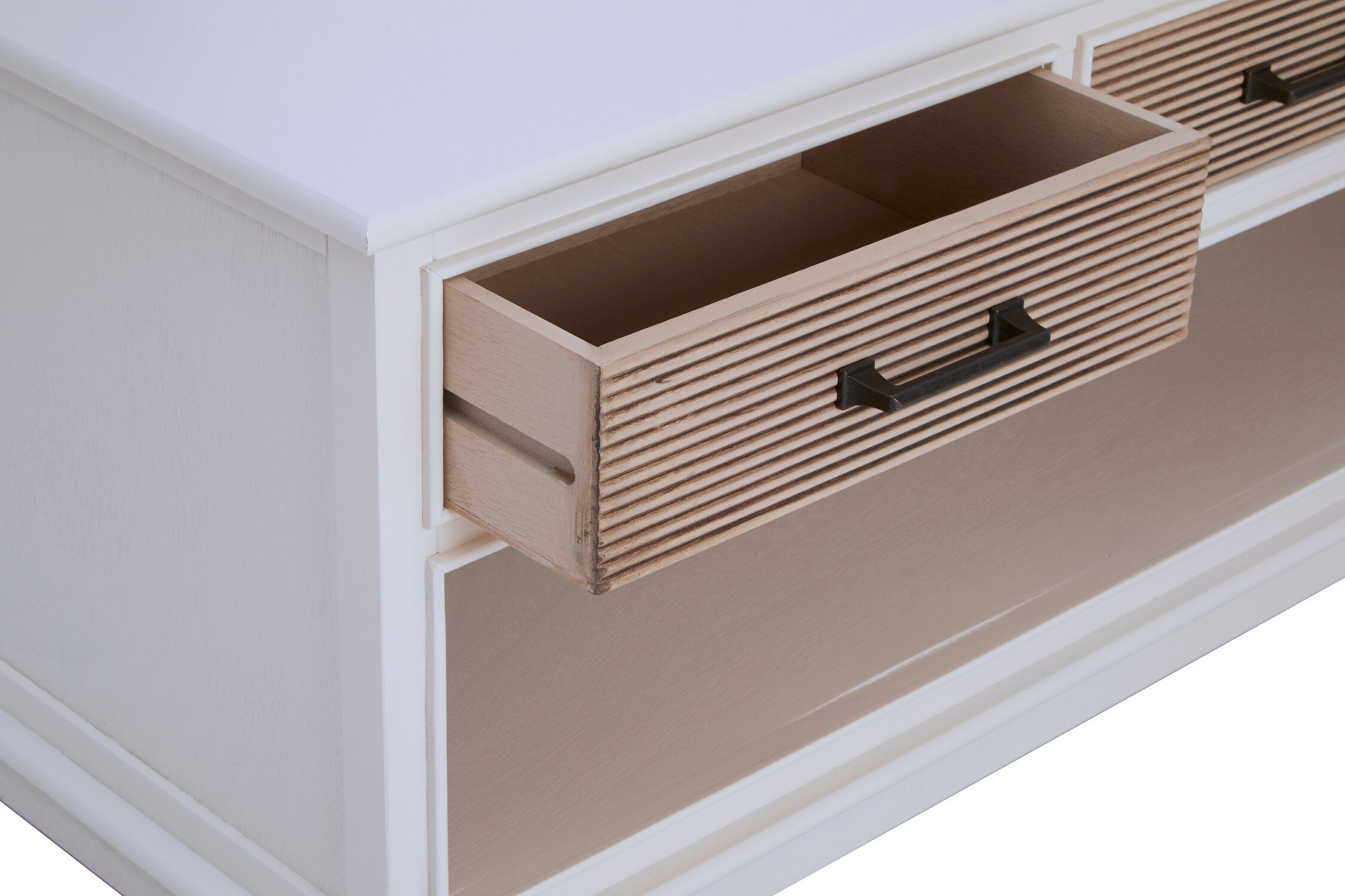 Antique White Low Three Drawer Storage Unit - The Orchard Home and Gifts