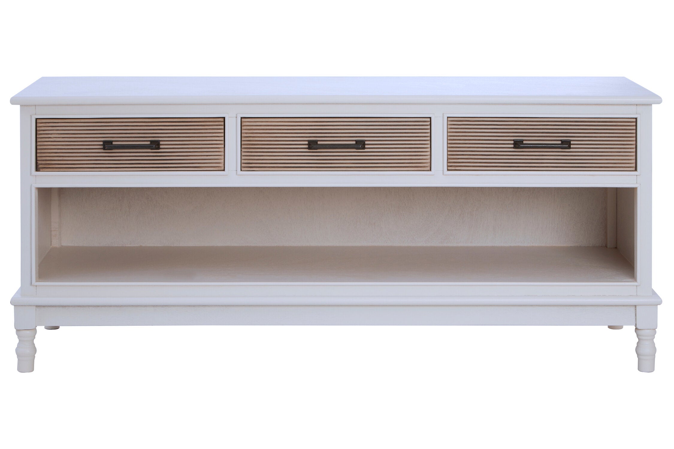 Antique White Low Three Drawer Storage Unit - The Orchard Home and Gifts