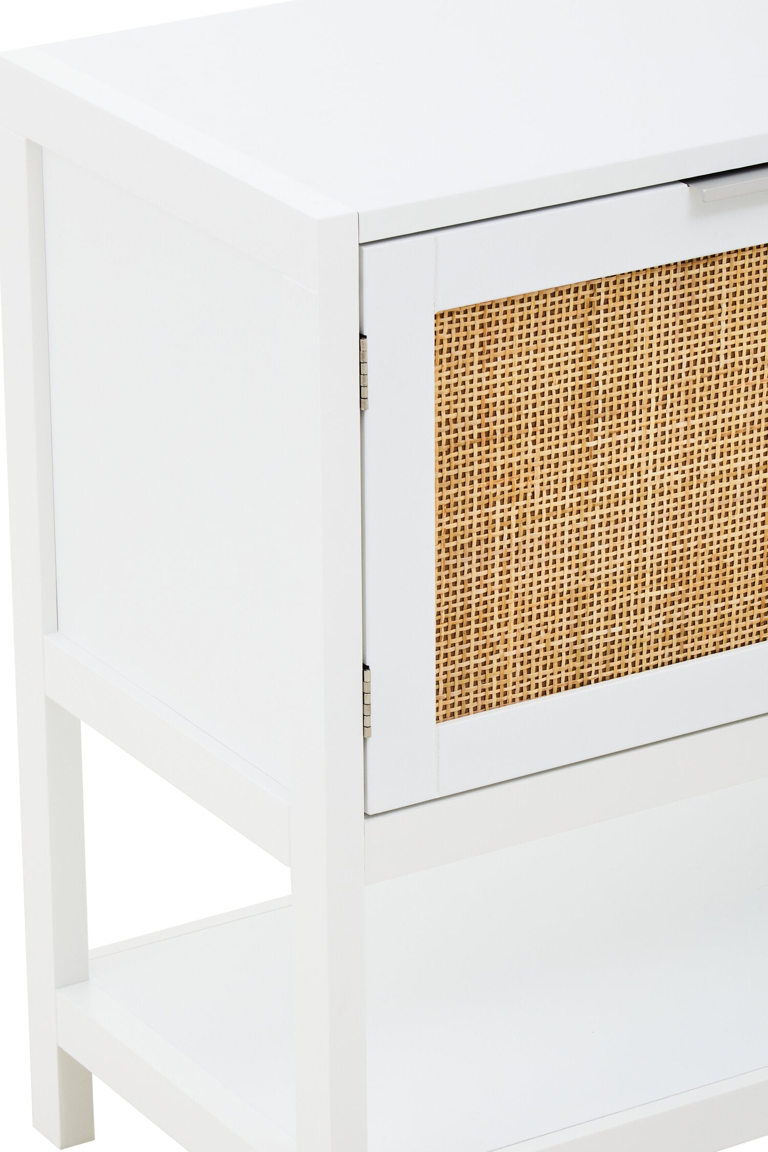 Herman White Wood and Rattan Two Door Small Sideboard - The Orchard Home and Gifts
