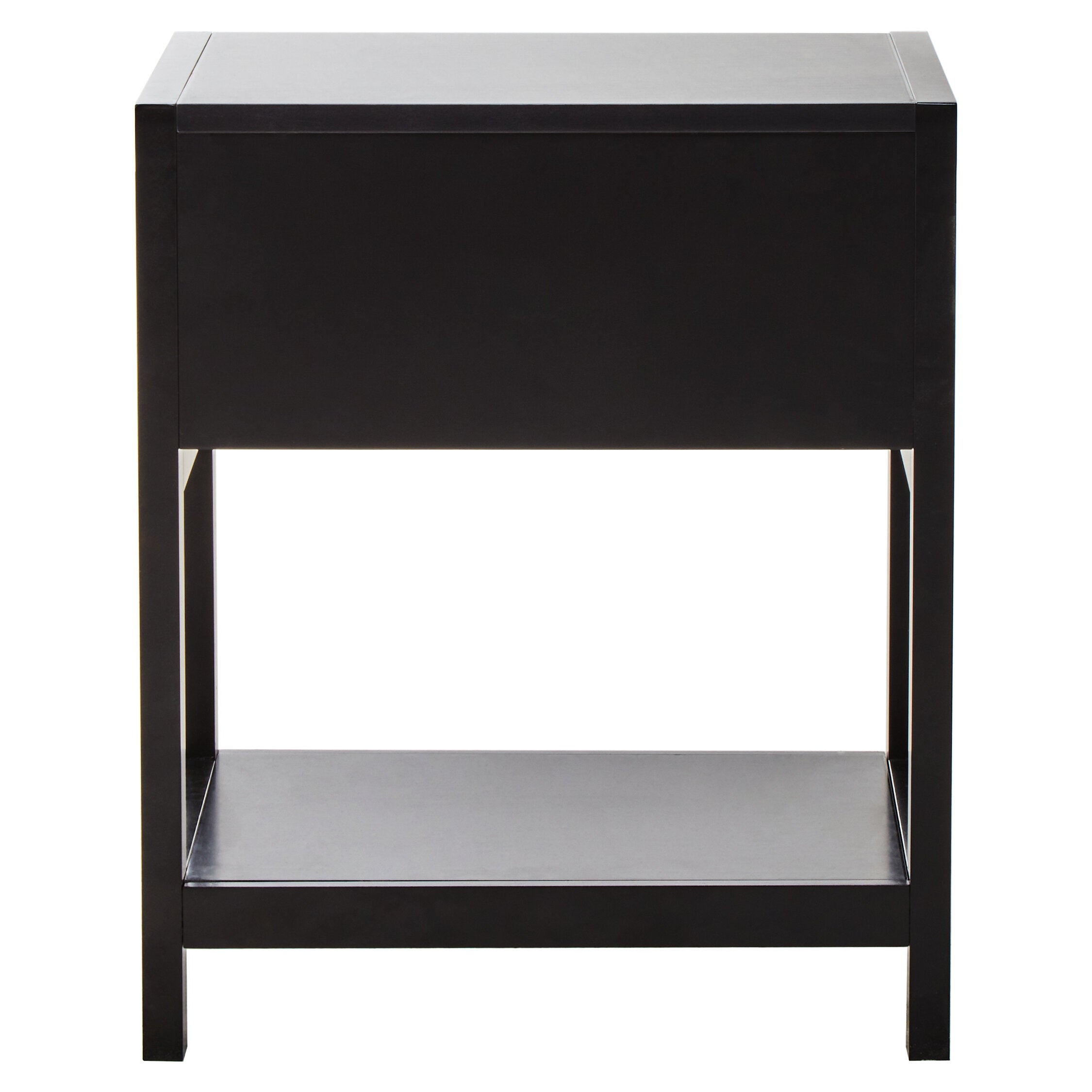 Herman Black Wood and Rattan One Drawer Bedside Table - The Orchard Home and Gifts