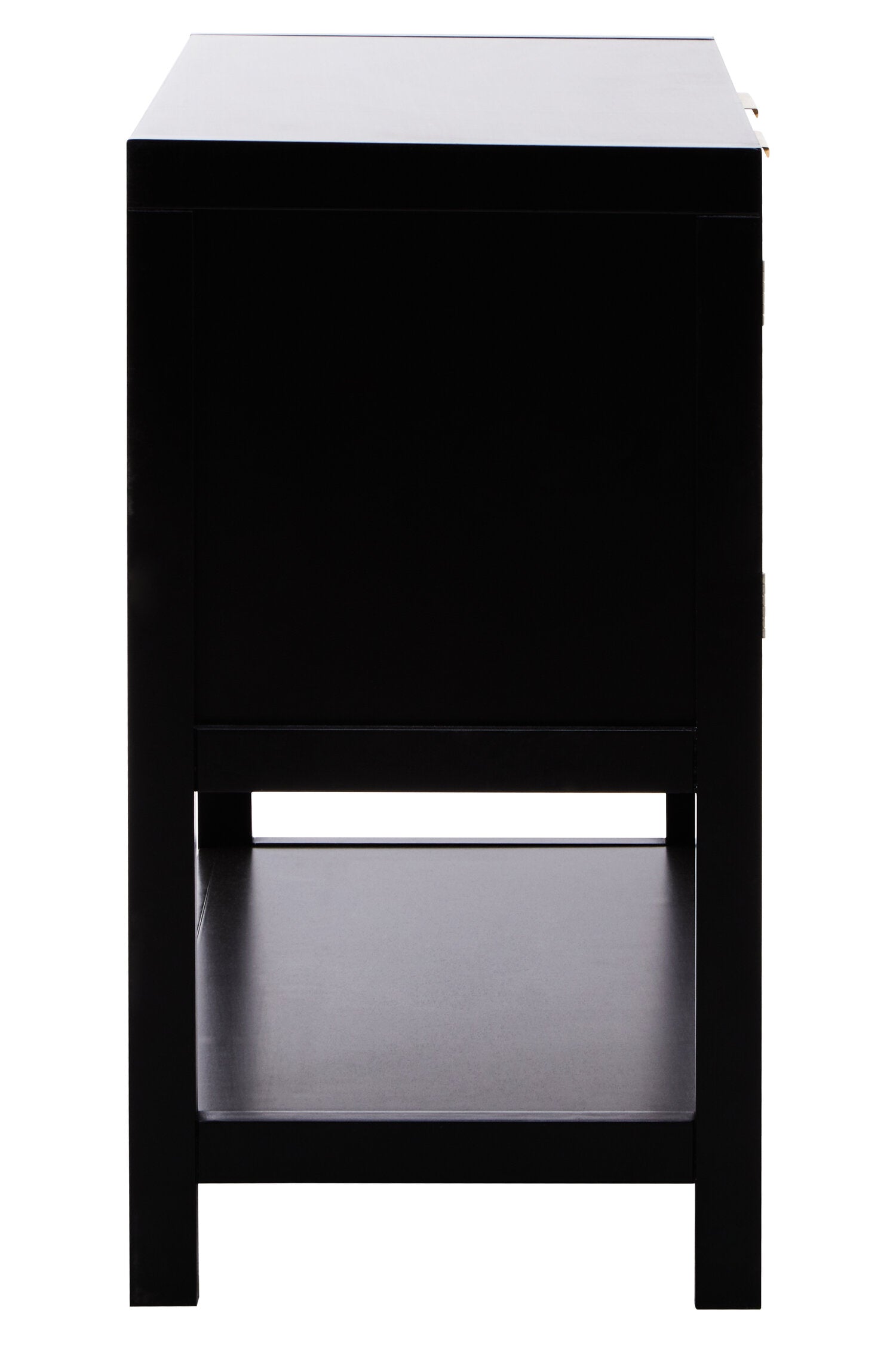 Herman Black Wood and Rattan Two Door Small Sideboard - The Orchard Home and Gifts