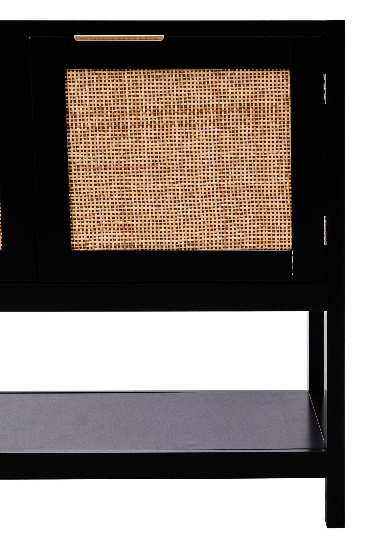 Herman Black Wood and Rattan Two Door Small Sideboard - The Orchard Home and Gifts