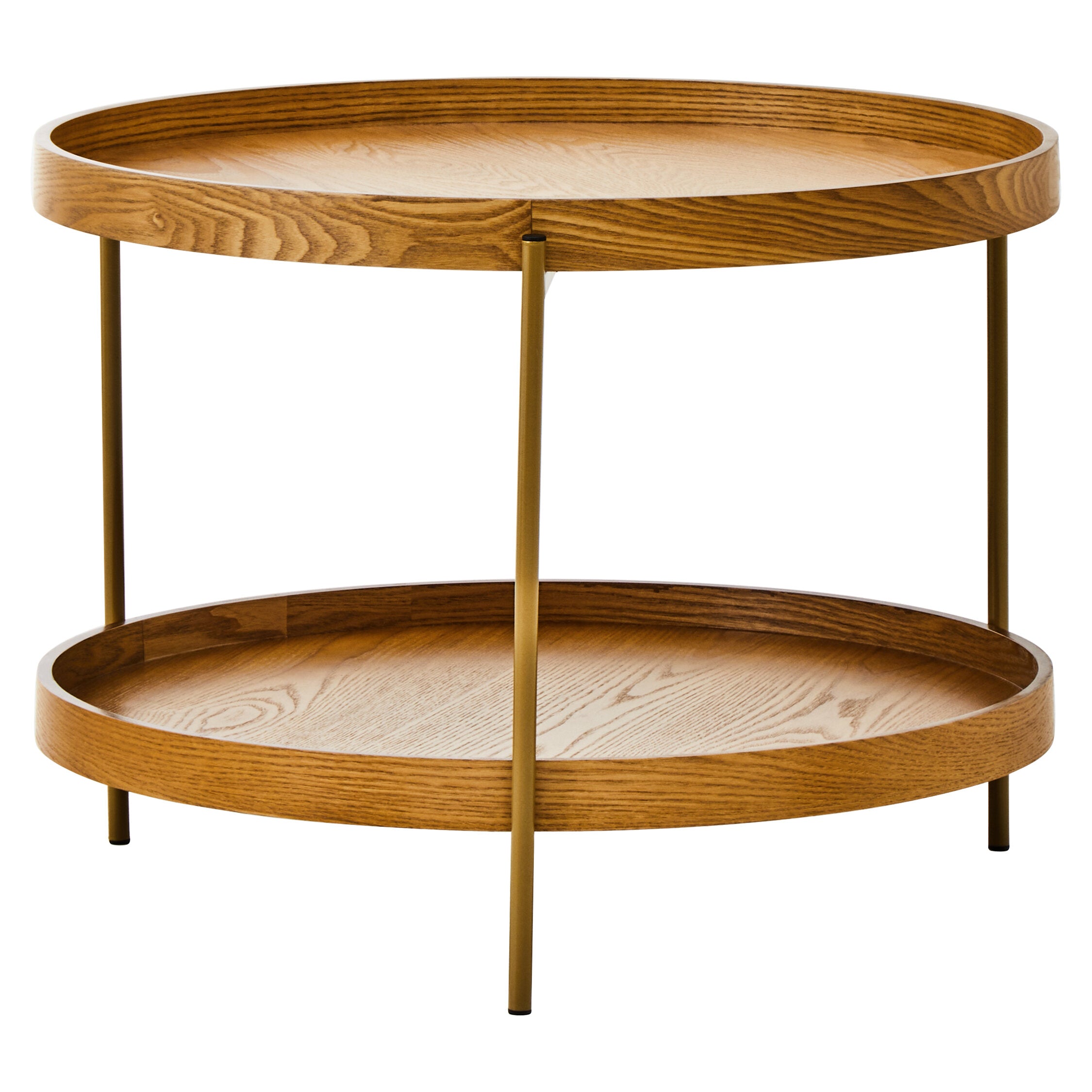 Mid Century Wooden Two Tier Side Table - The Orchard Home and Gifts