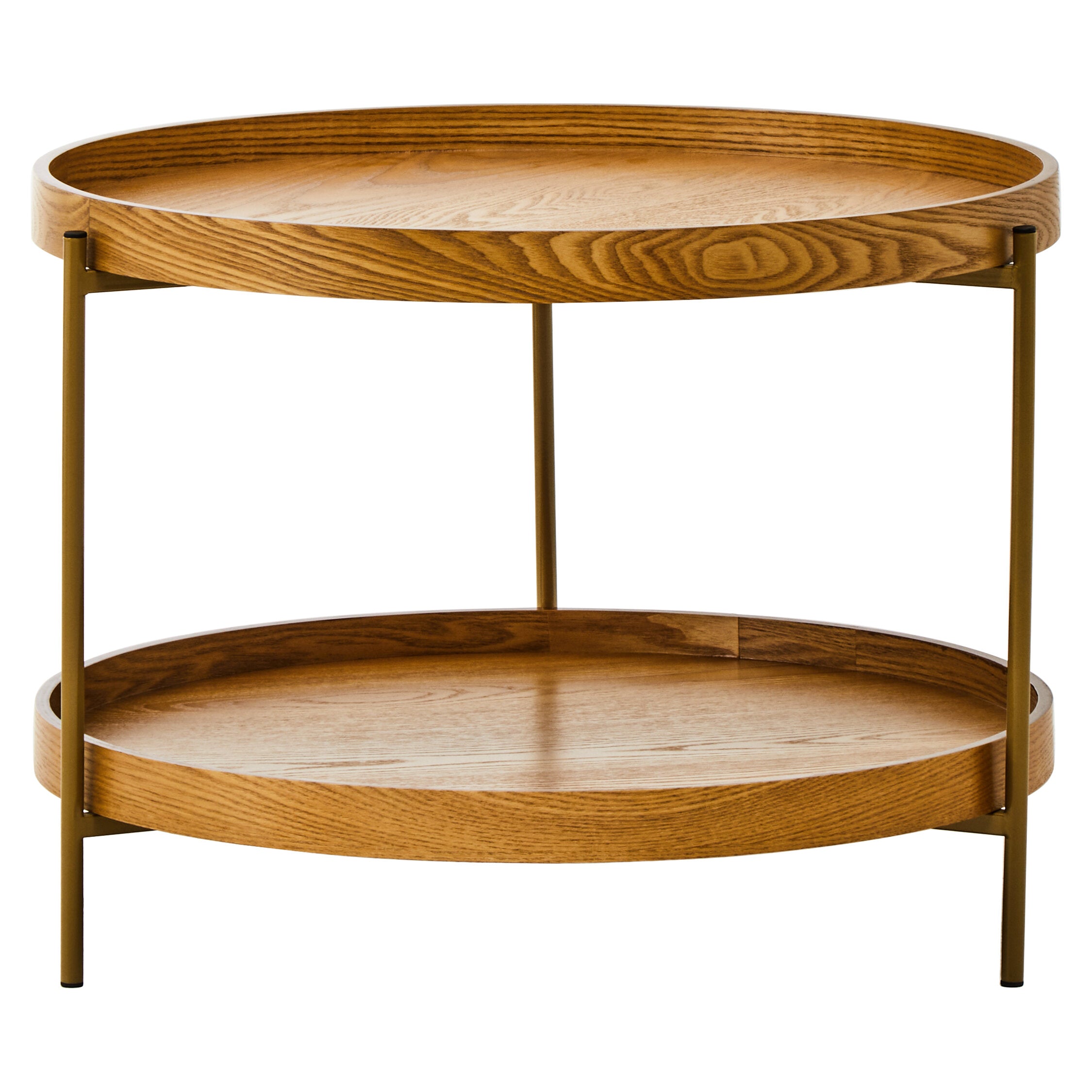 Mid Century Wooden Two Tier Side Table - The Orchard Home and Gifts