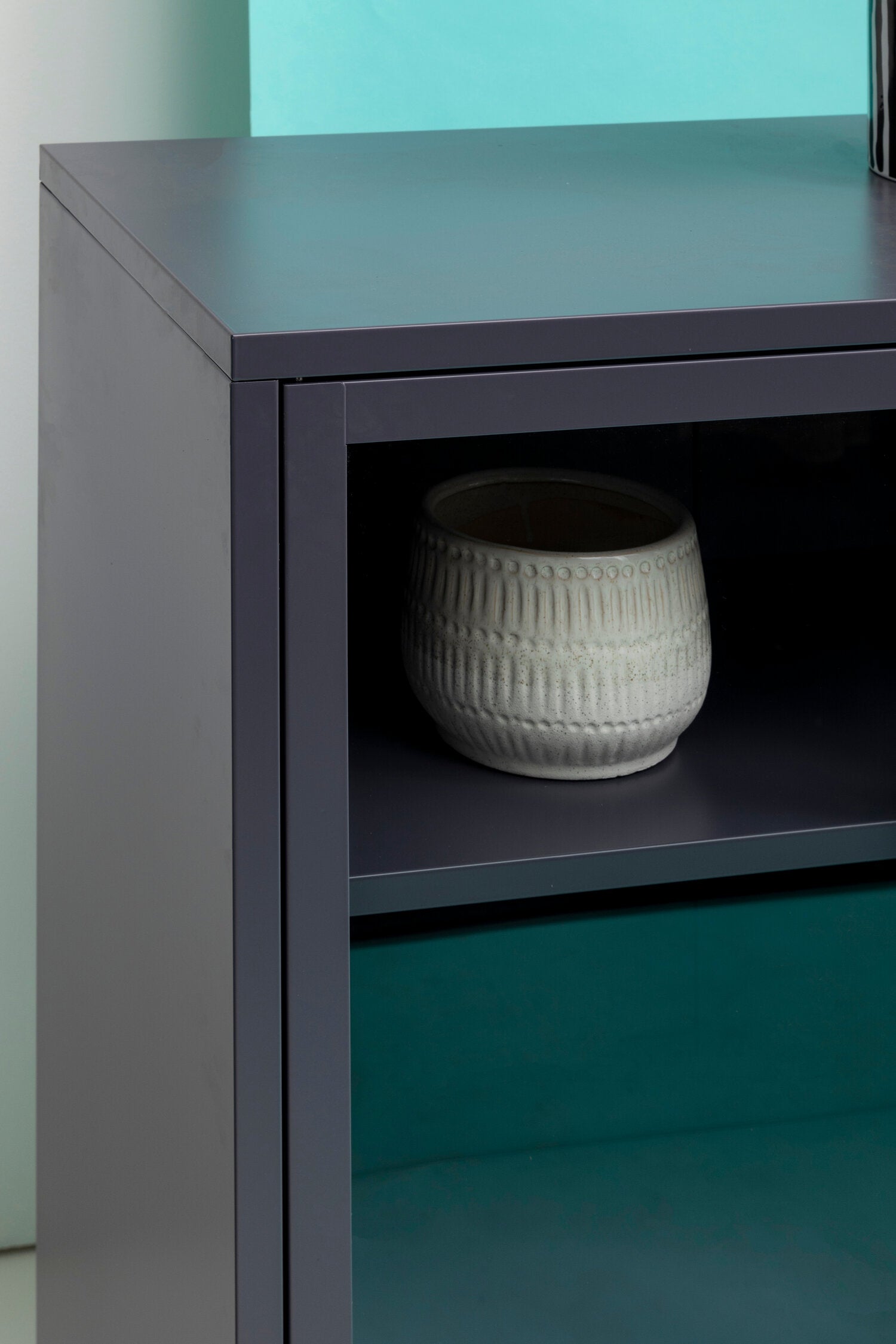 Asier Grey Metal Two Door Cabinet - The Orchard Home and Gifts
