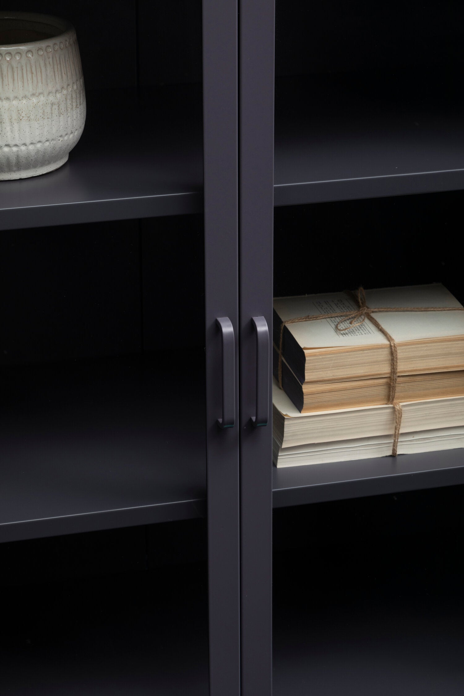 Asier Grey Metal Two Door Cabinet - The Orchard Home and Gifts