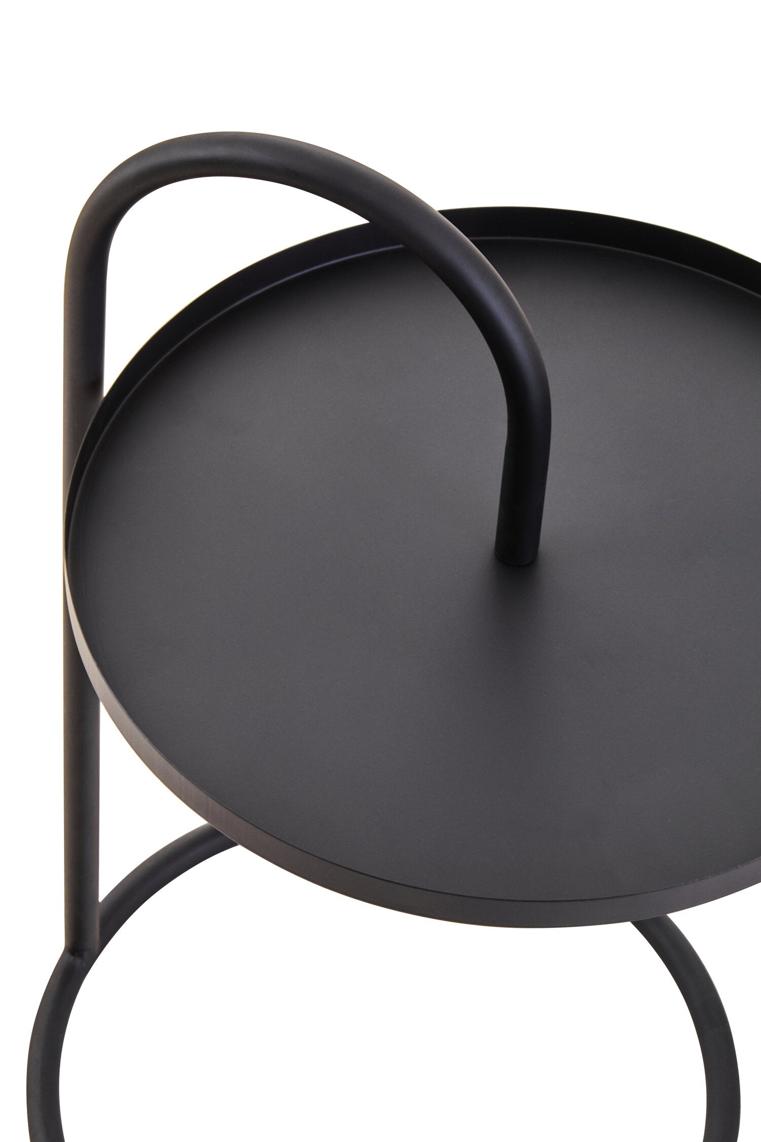 Minimalist Black Circular Side Table - The Orchard Home and Gifts