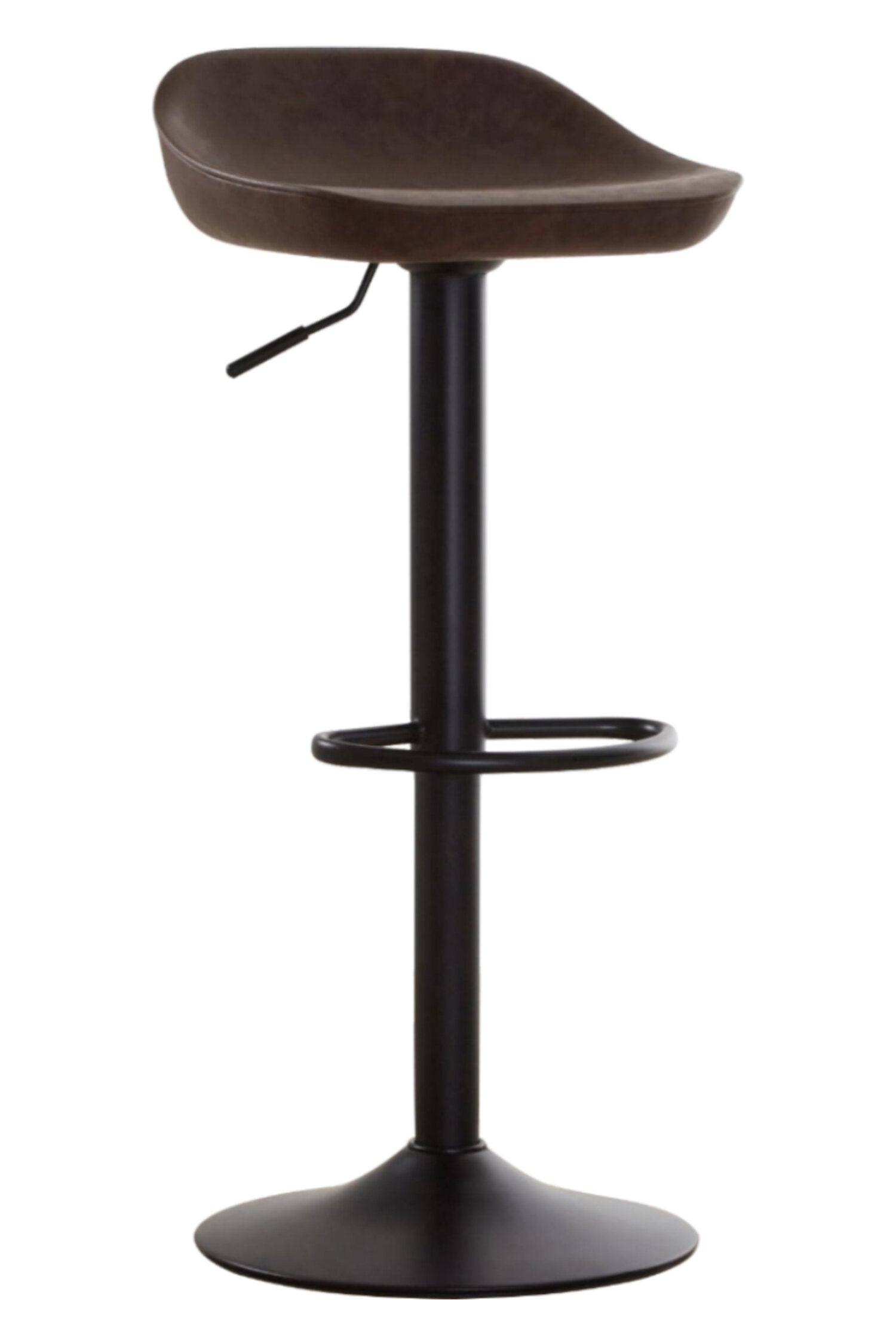 Brown Mocha Leather Effect Adjustable Bar Stool - The Orchard Home and Gifts