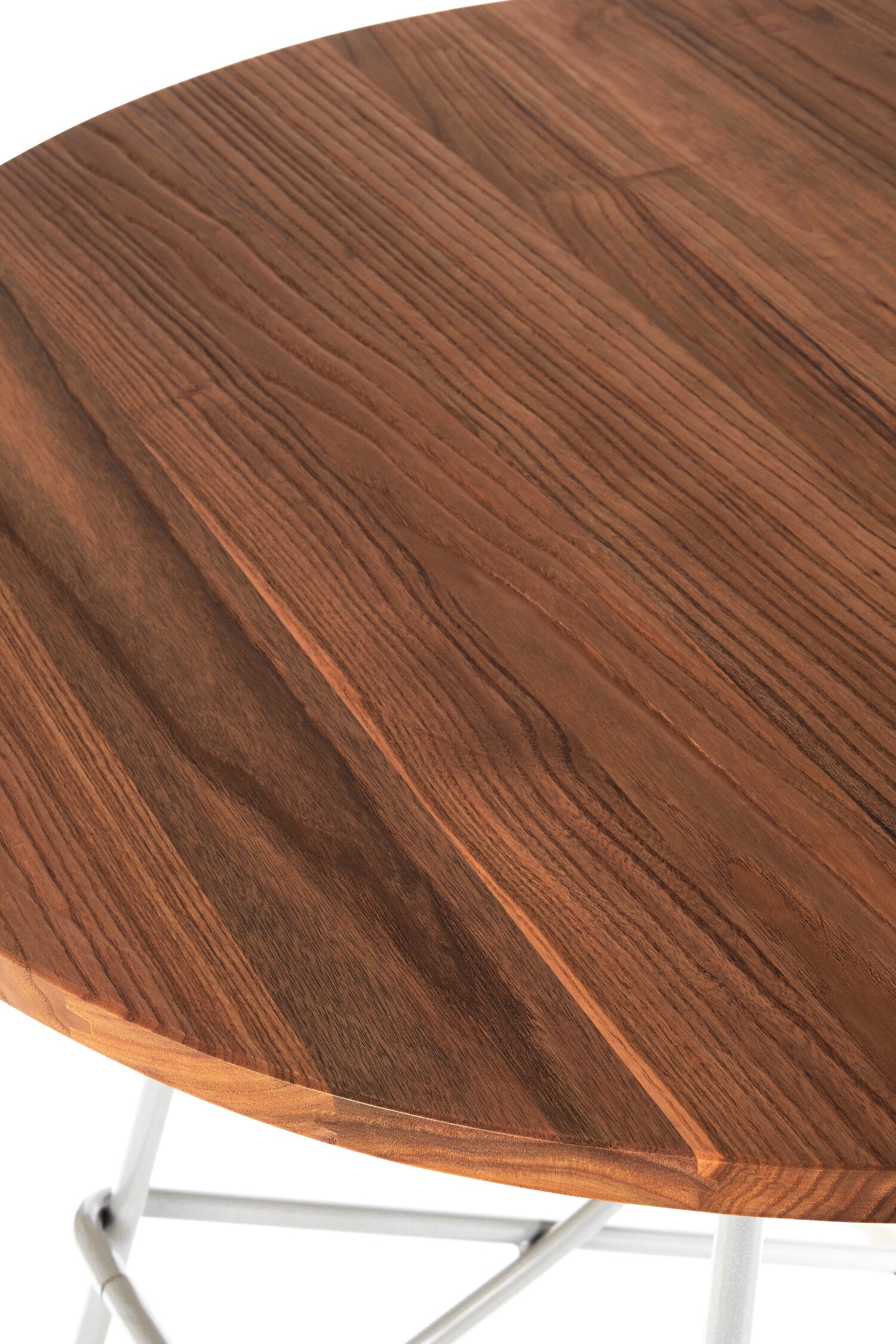 White Metal and Elm Wood Small Round Dining Table - The Orchard Home and Gifts