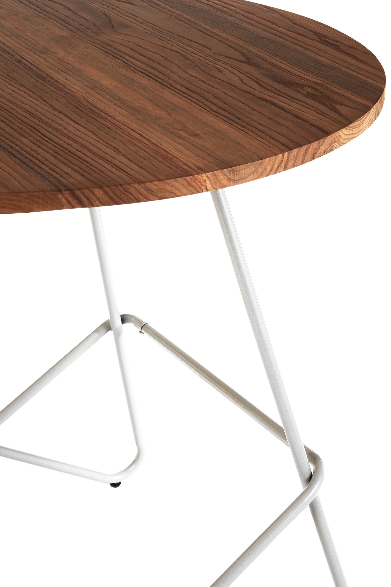 White Metal and Elm Wood Small Round Dining Table - The Orchard Home and Gifts