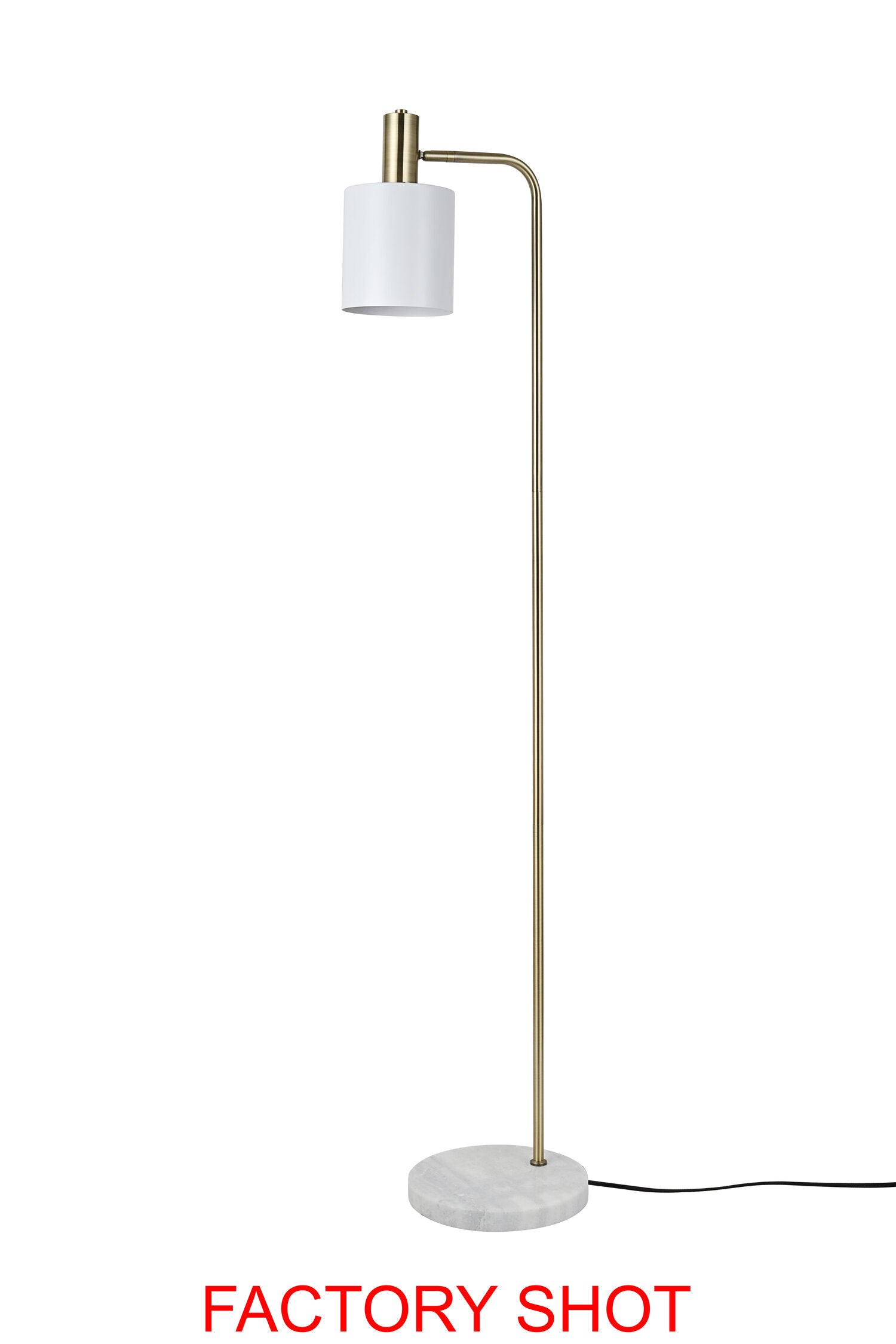 Gold Metal and White Marble Floor Lamp - The Orchard Home and Gifts