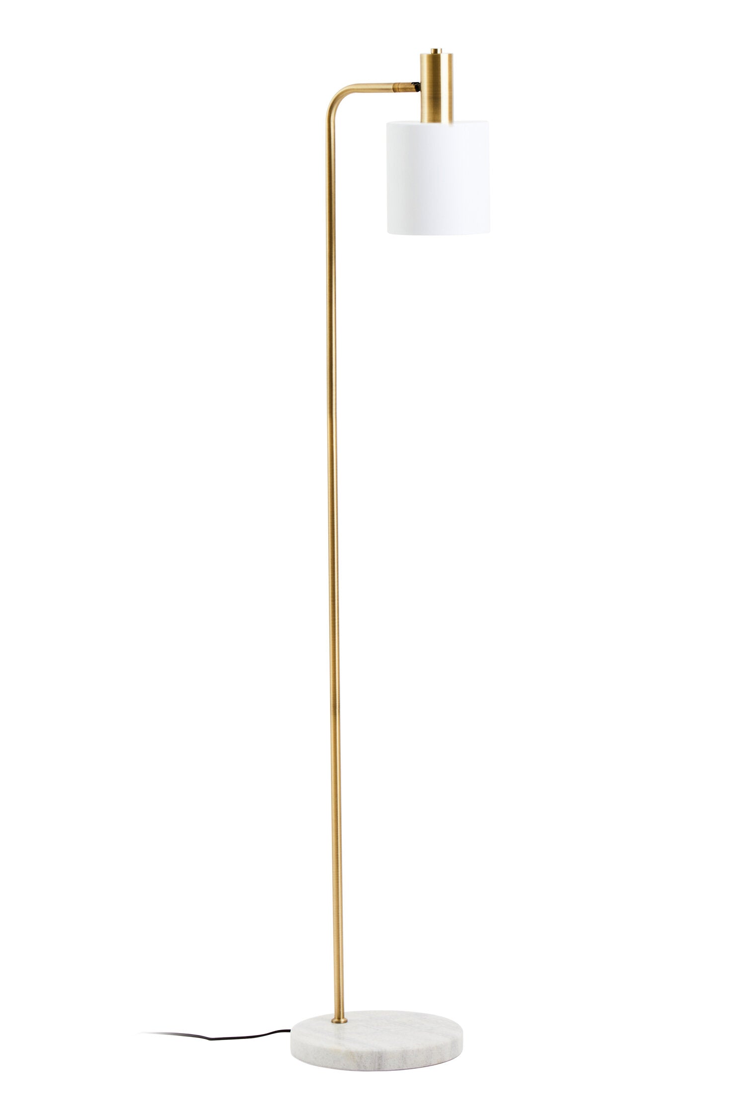 Gold Metal and White Marble Floor Lamp - The Orchard Home and Gifts