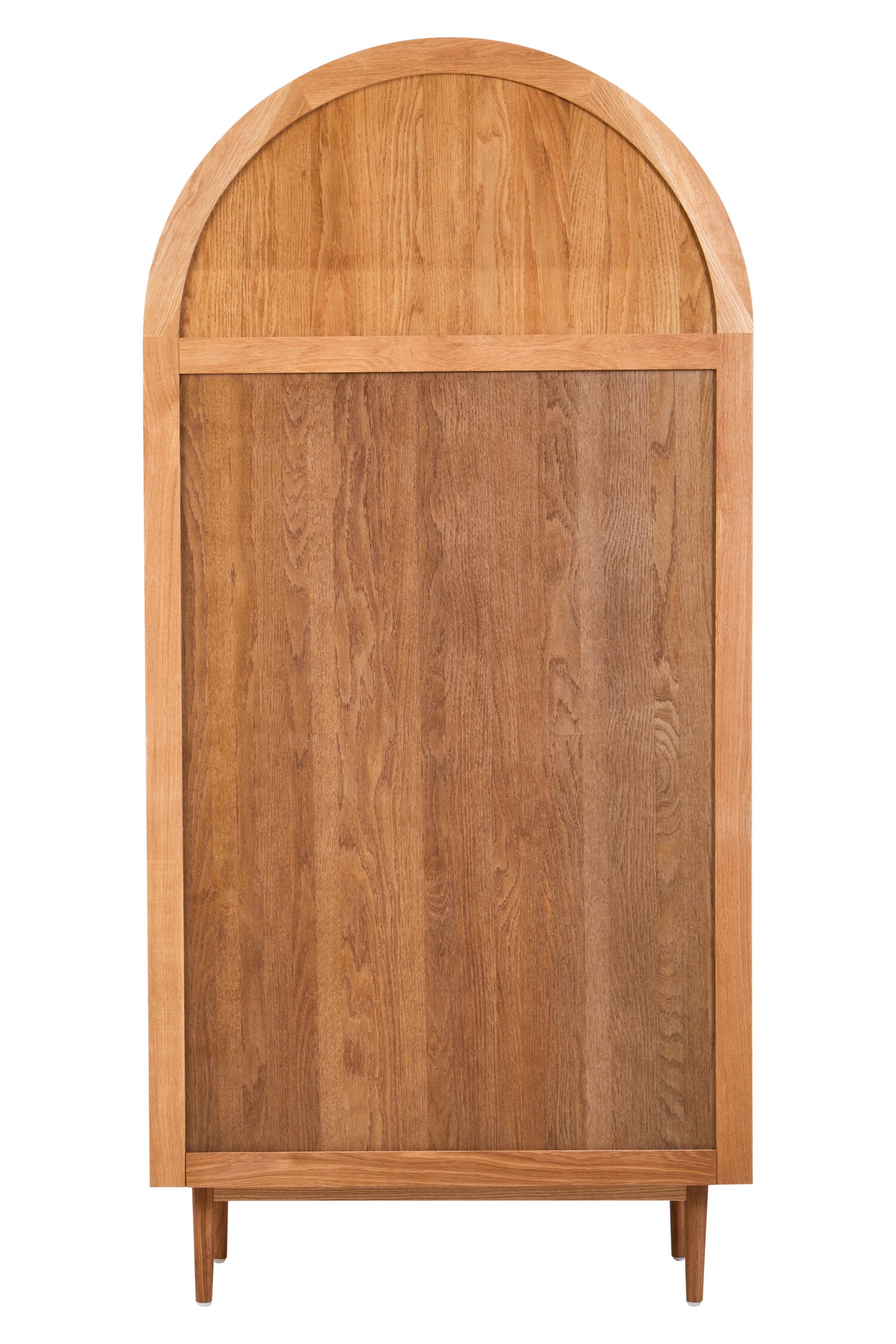 Rattan and Oak Two Door Arched Wardrobe - The Orchard Home and Gifts