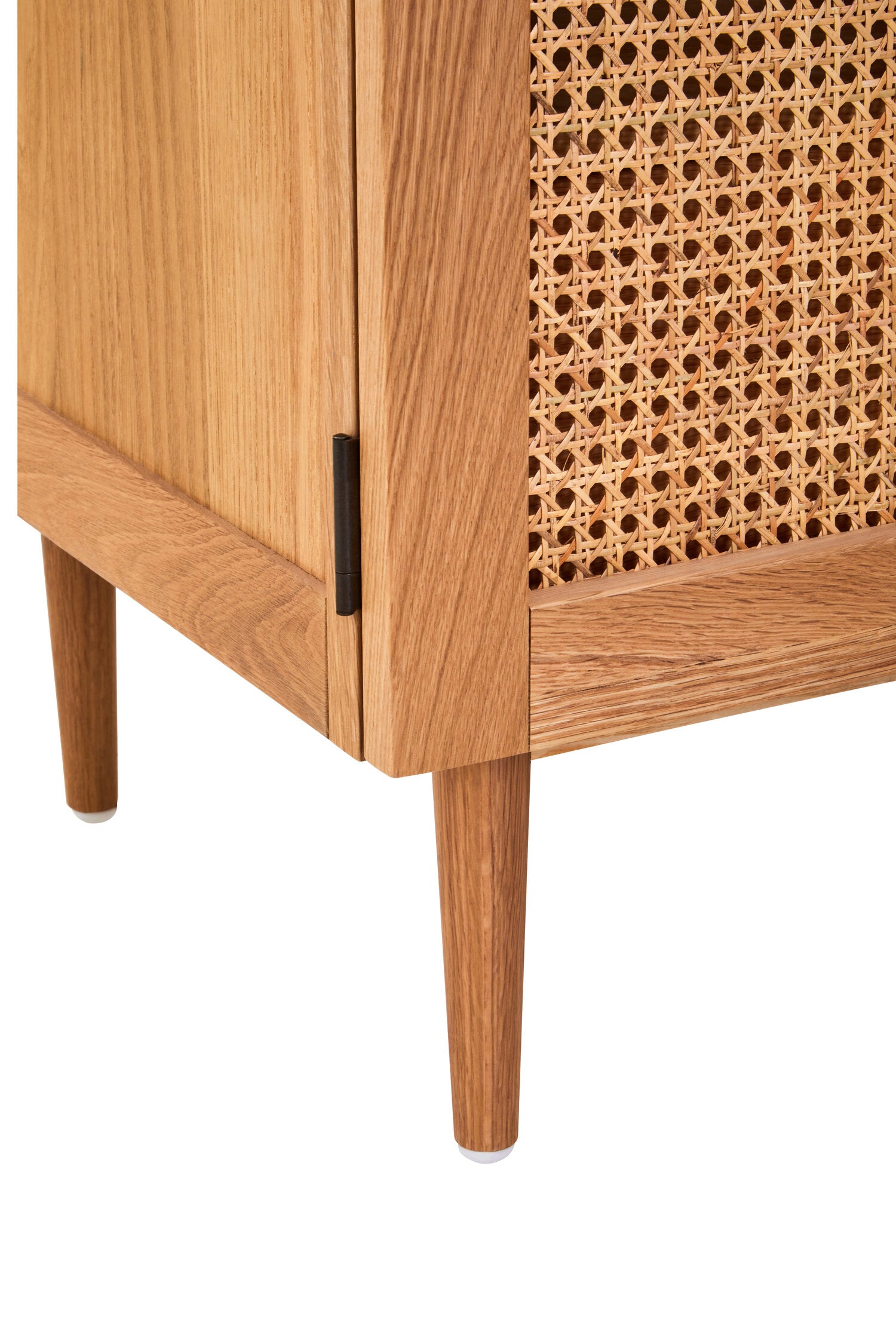 Rattan and Oak Two Door Arched Wardrobe - The Orchard Home and Gifts