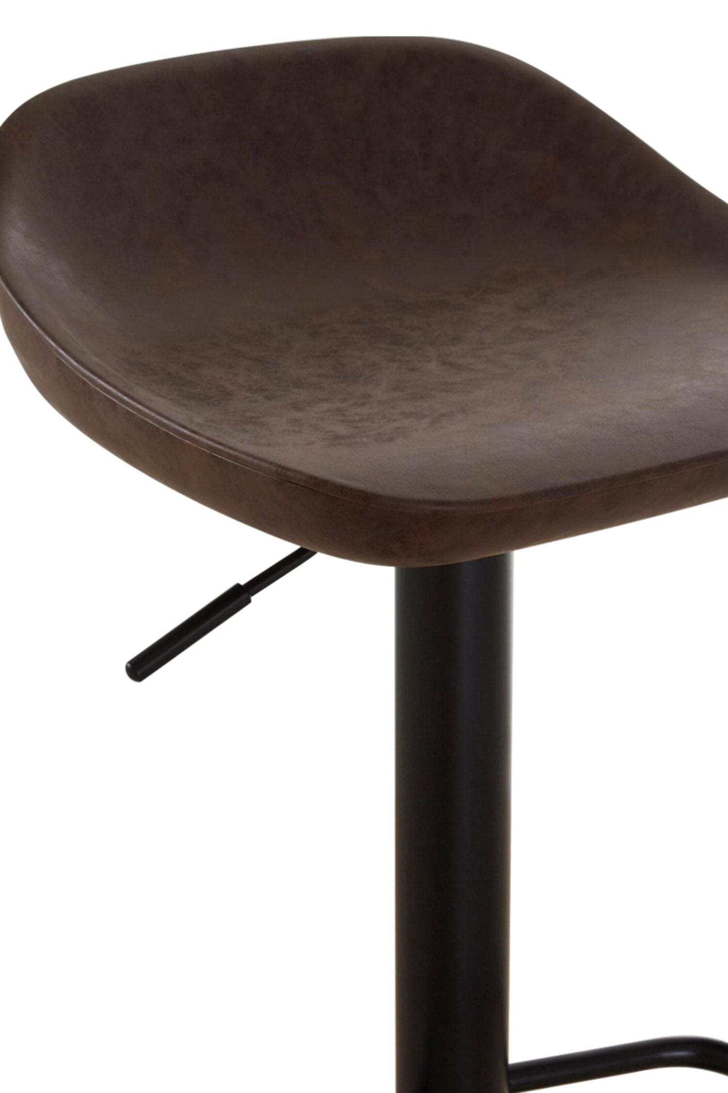 Brown Mocha Leather Effect Adjustable Bar Stool - The Orchard Home and Gifts