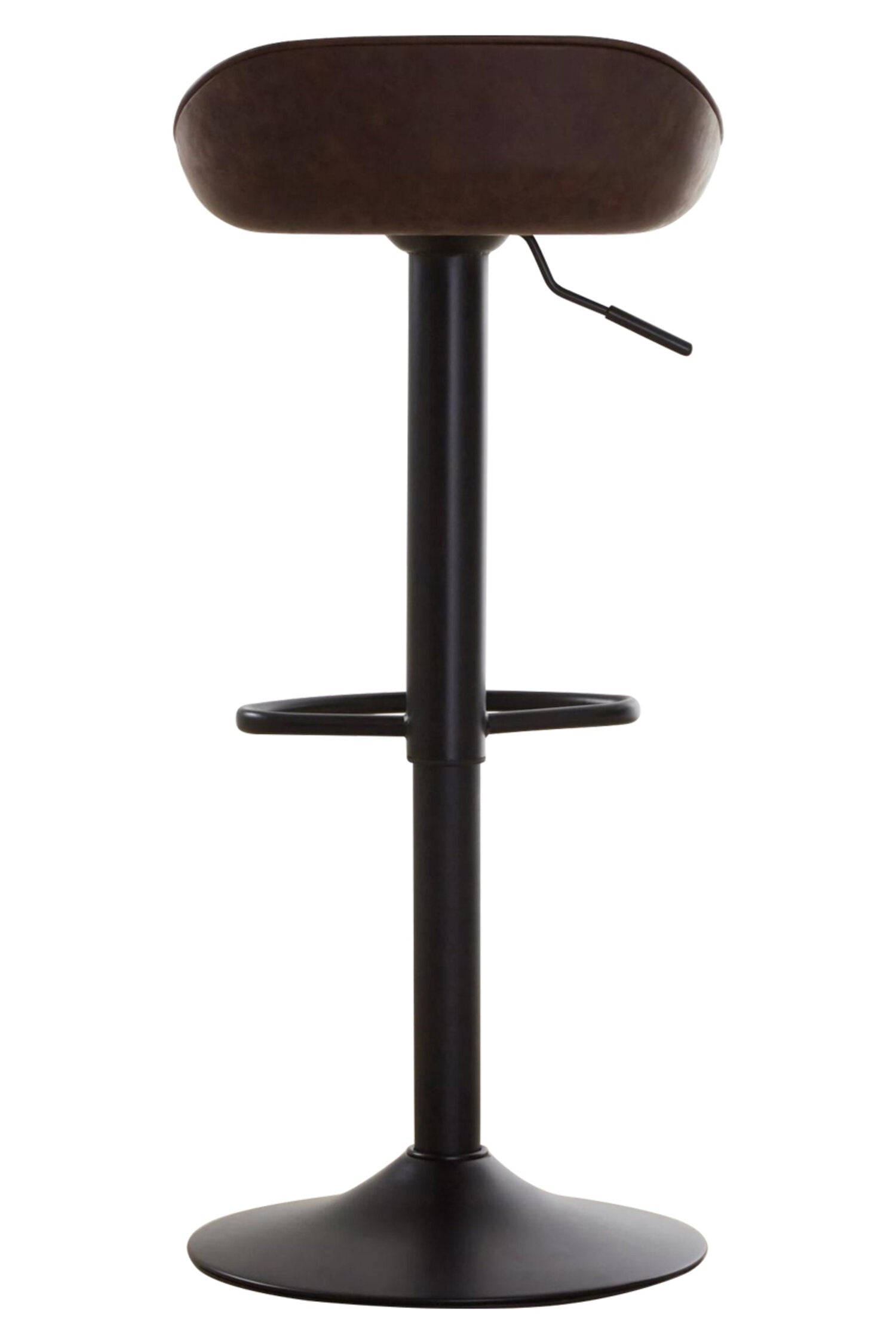 Brown Mocha Leather Effect Adjustable Bar Stool - The Orchard Home and Gifts