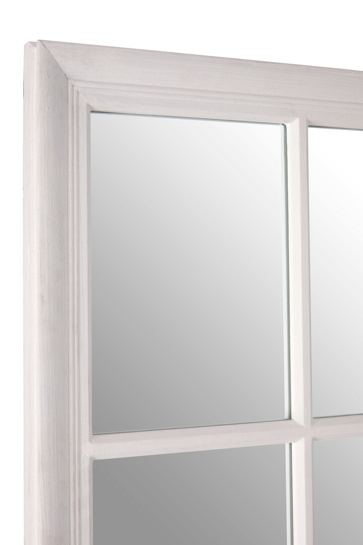 Hollis White Panelled Wood Wall Mirror