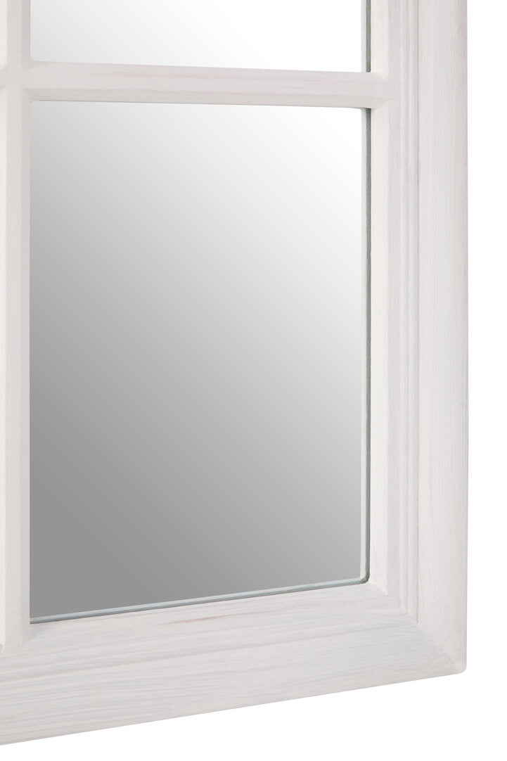 Hollis White Panelled Wood Wall Mirror