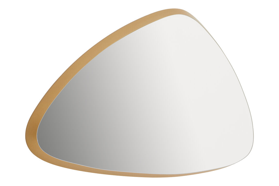 Large Curved Edge Gold Triangular Wall Mirror