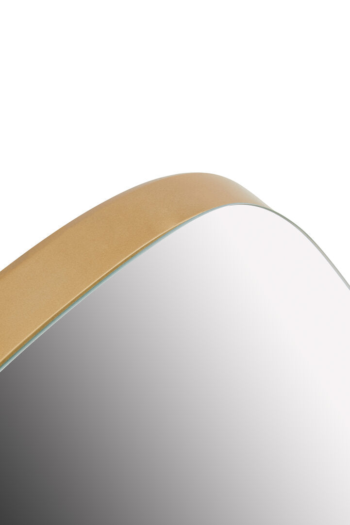Large Curved Edge Gold Triangular Wall Mirror