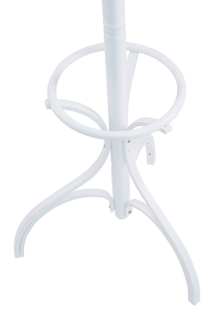 White Floor Standing Coat and Umbrella Rack Stand