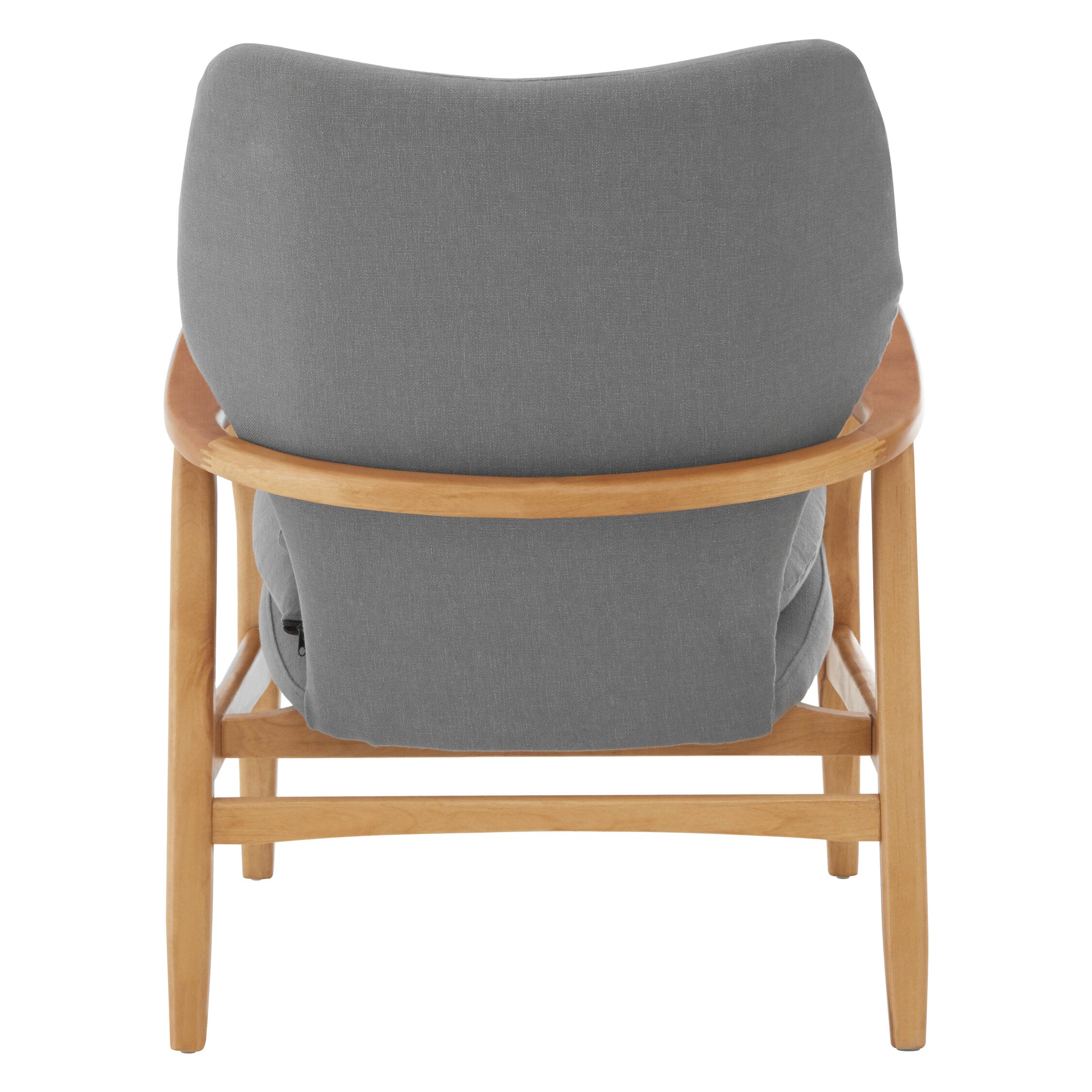Grey Mid Century Birchwood Armchair - The Orchard Home and Gifts