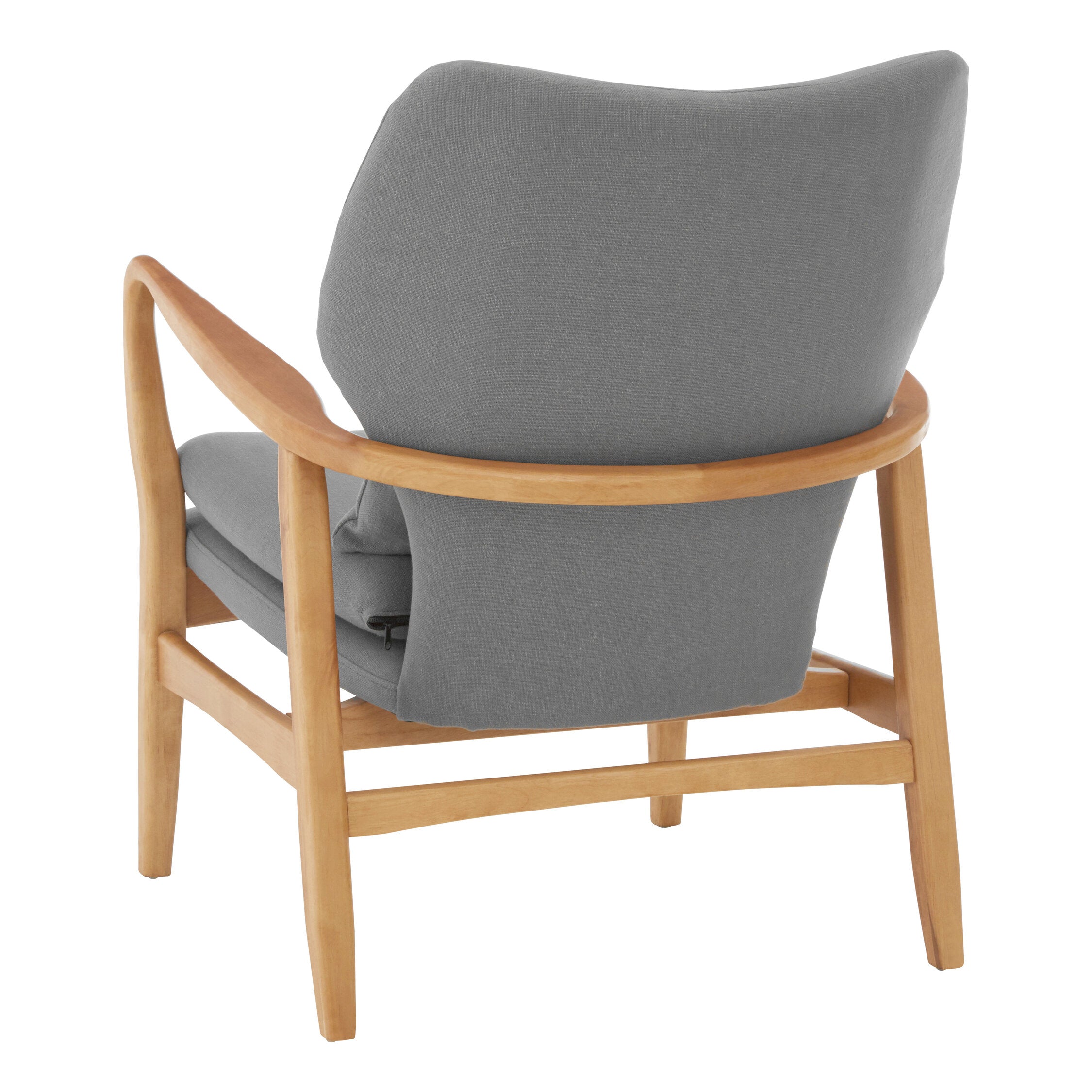 Grey Mid Century Birchwood Armchair - The Orchard Home and Gifts