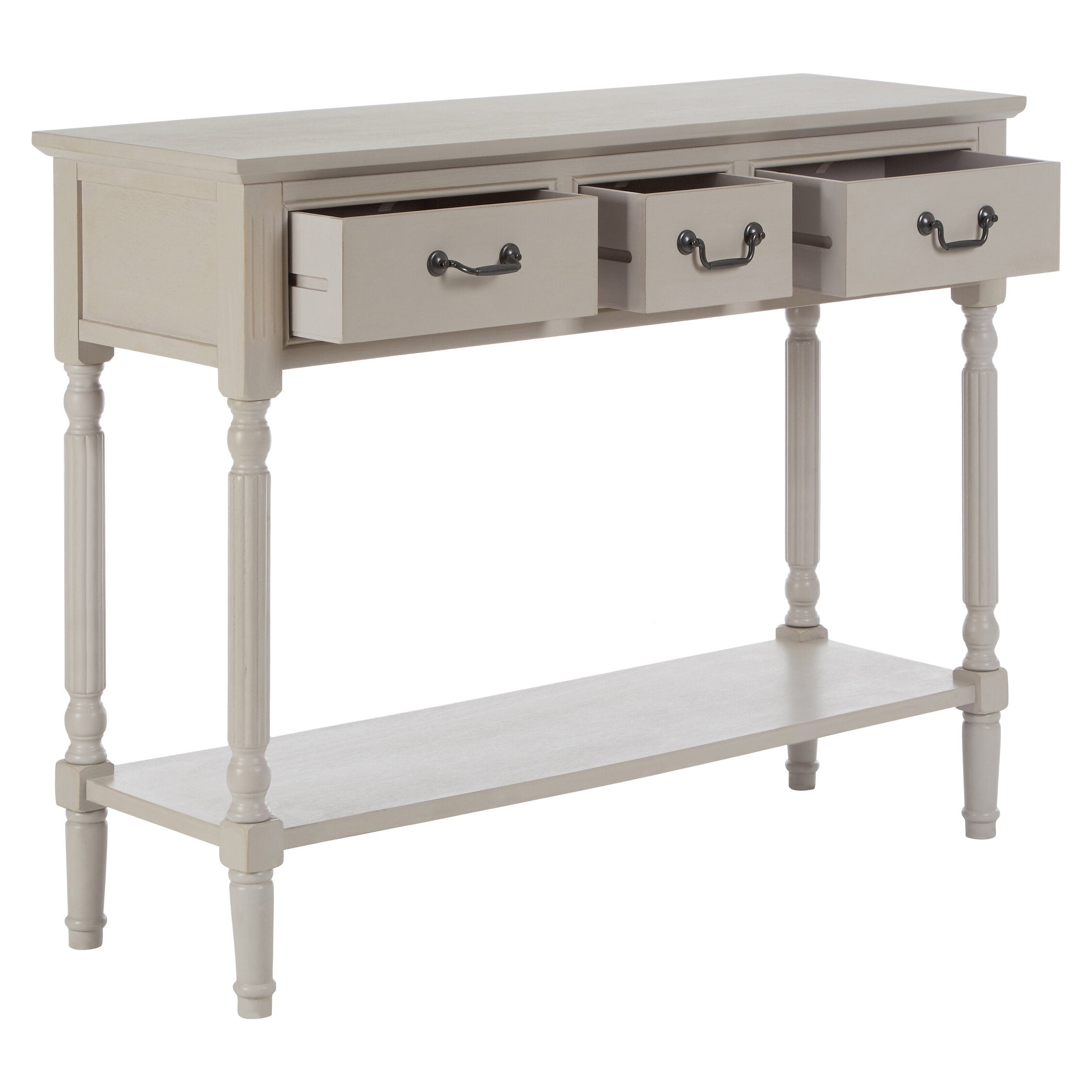 Grey Putty Three Drawer Console Table - The Orchard Home and Gifts