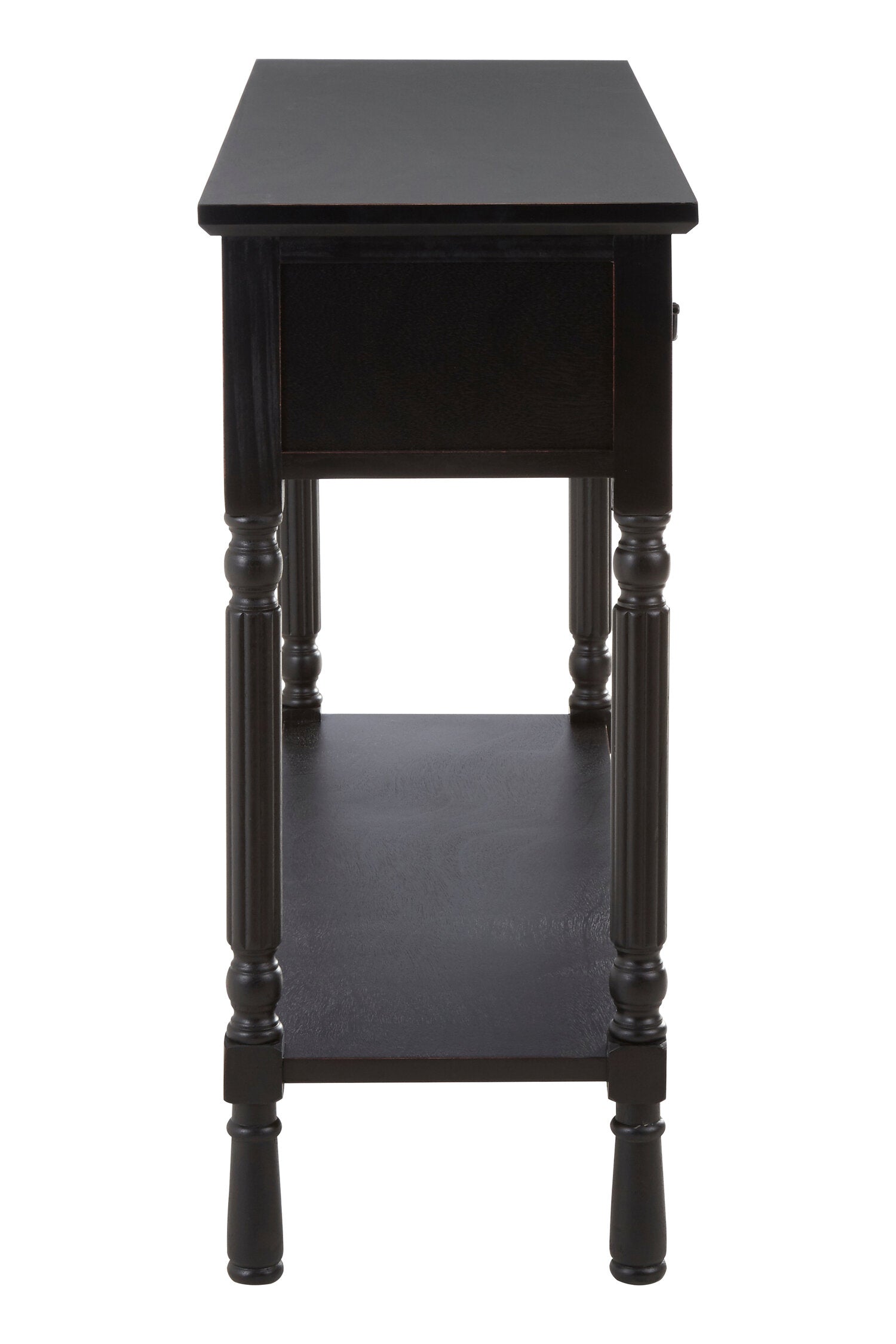 Vintage Black Three Drawer Console Table - The Orchard Home and Gifts