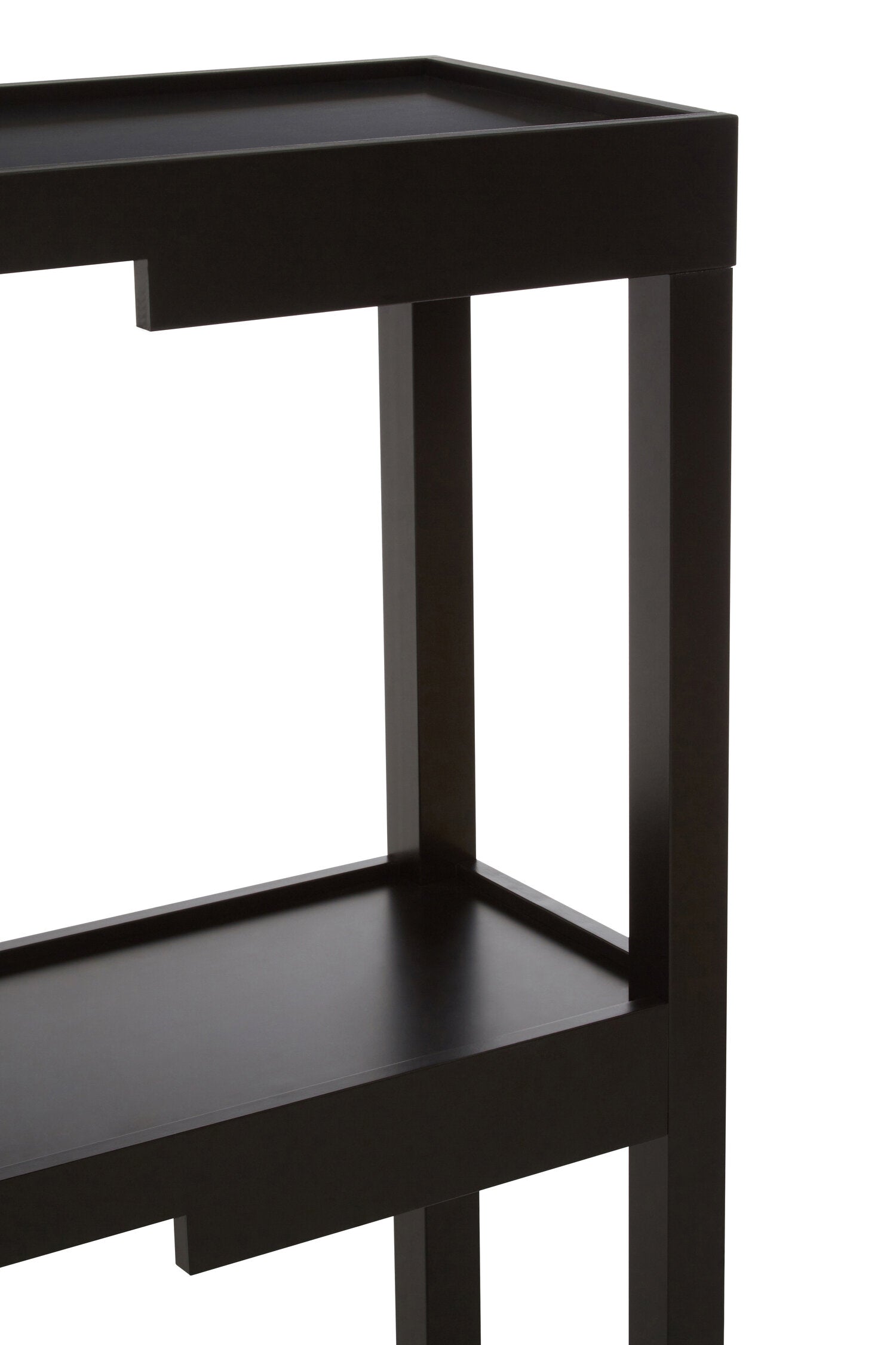 Slim Black Two Tiered Console Table - The Orchard Home and Gifts