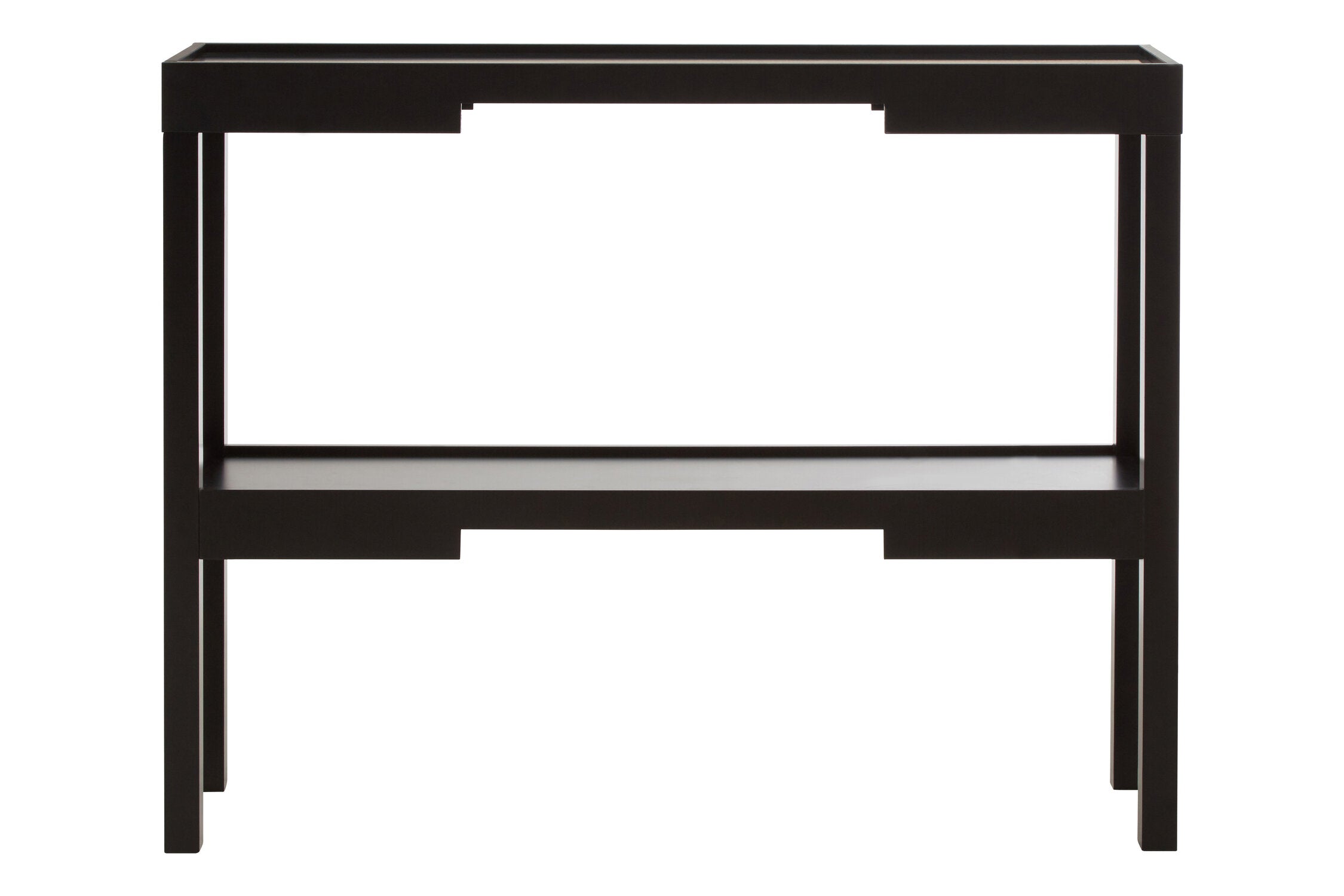 Slim Black Two Tiered Console Table - The Orchard Home and Gifts