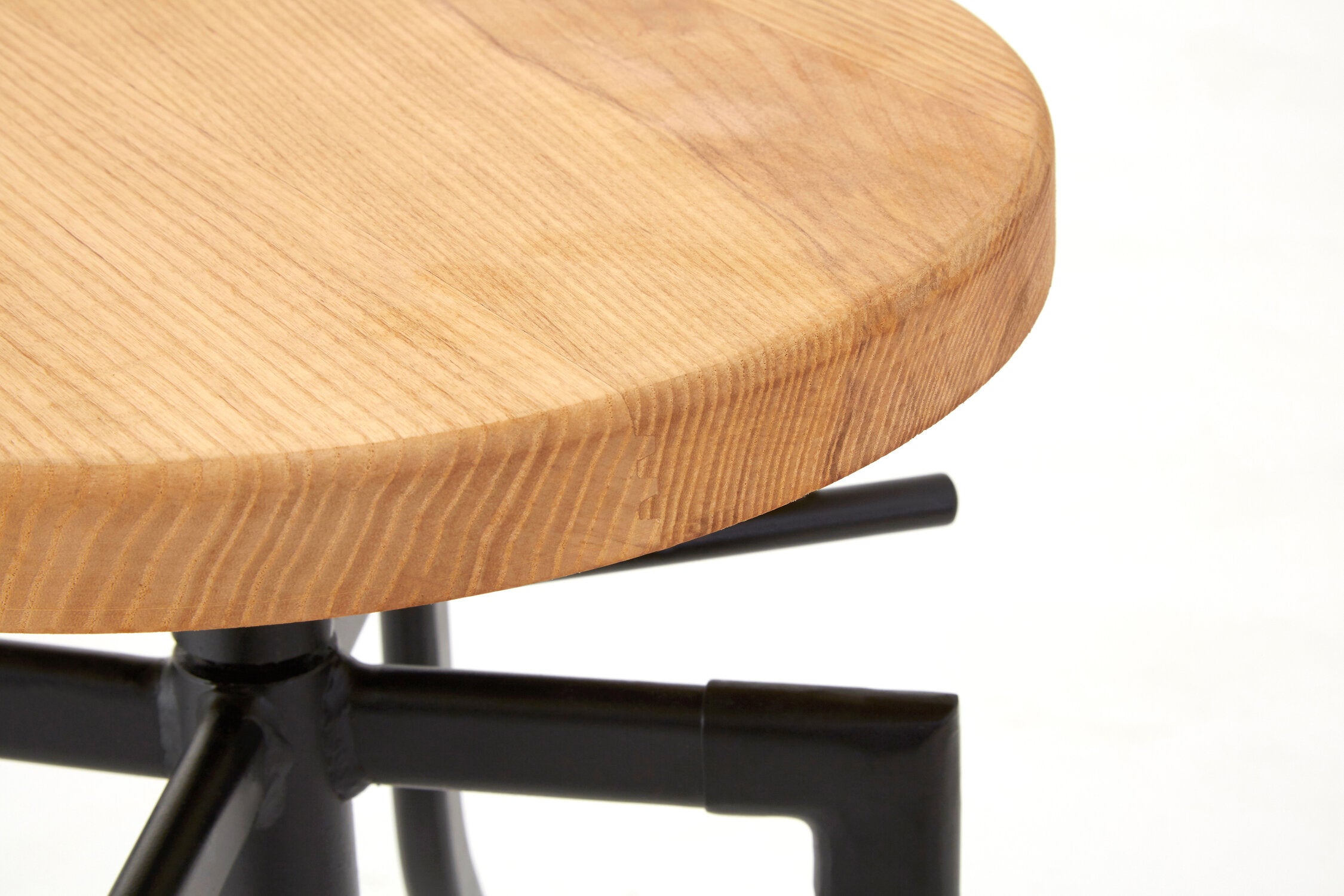 Steel and Ash Wood Adjustable Bar Stool - The Orchard Home and Gifts