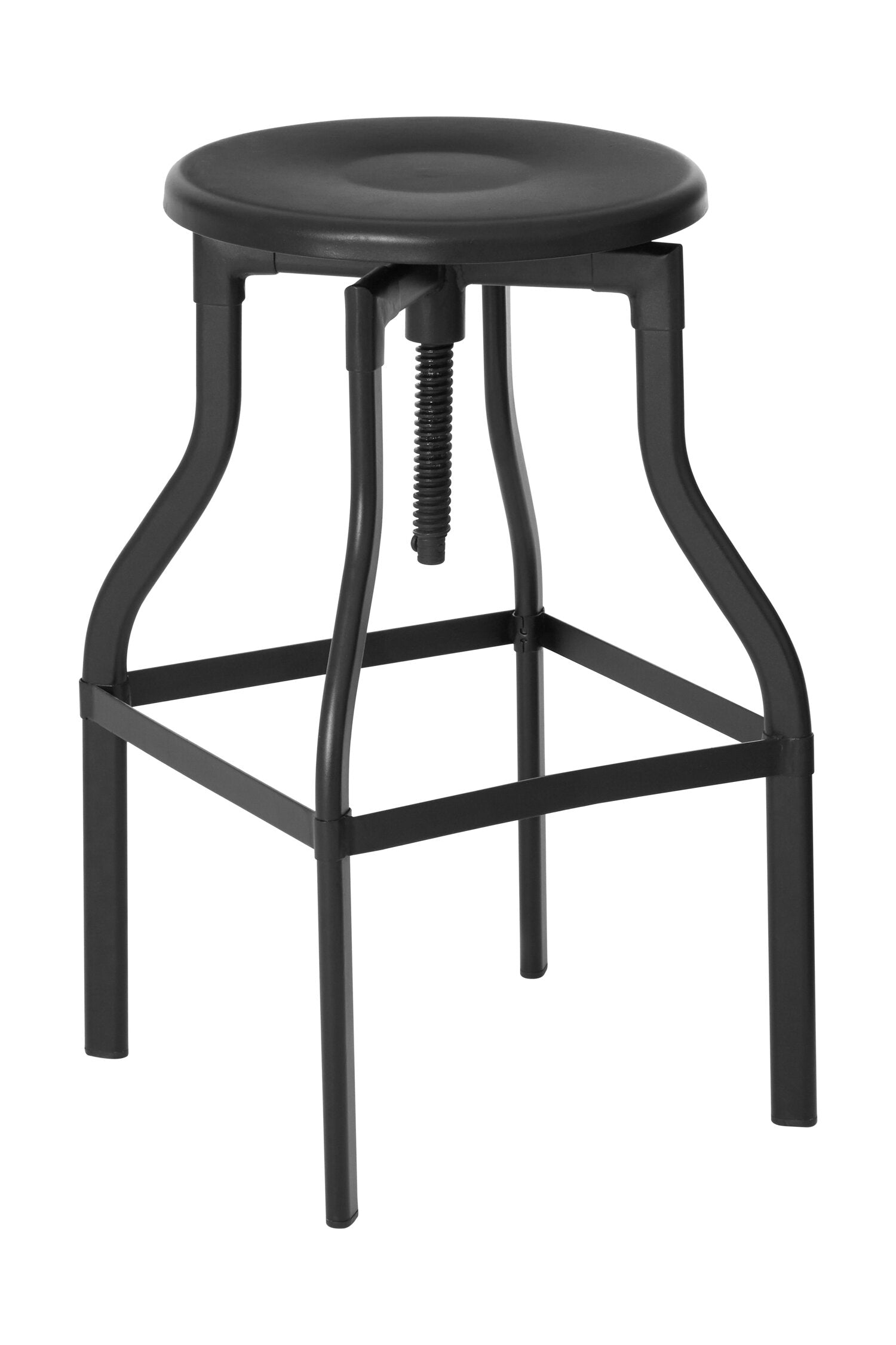 Black Metal Adjustable Bar Stool - The Orchard Home and Gifts