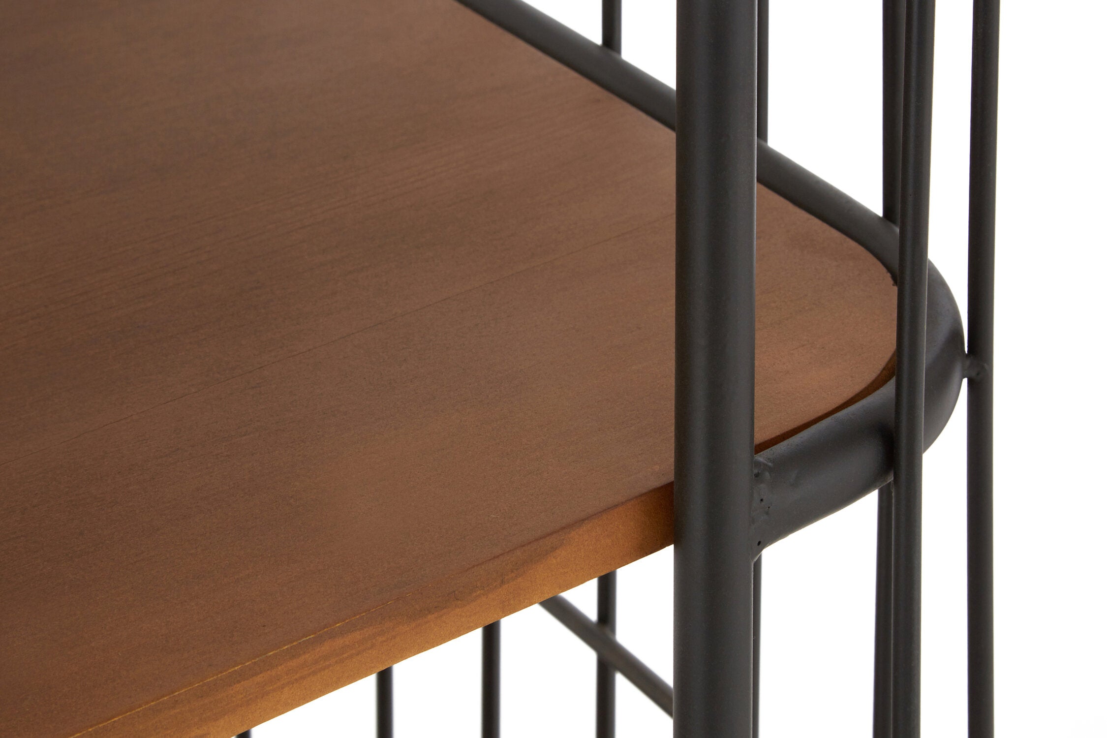Black Metal Cage Industrial Six Shelf Display Unit - The Orchard Home and Gifts