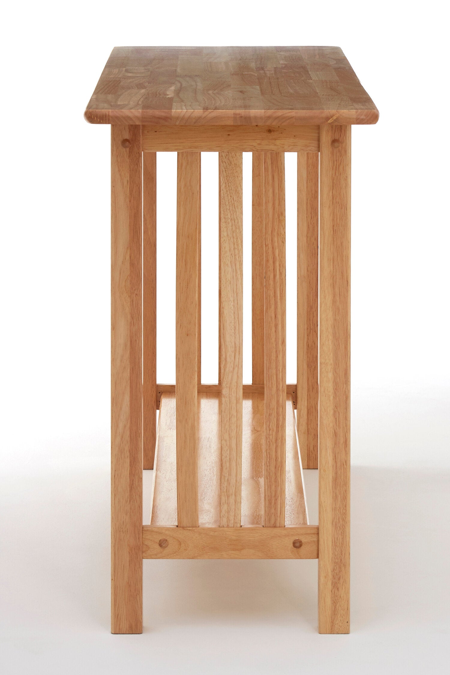 Natural Wood Slatted Console Table - The Orchard Home and Gifts