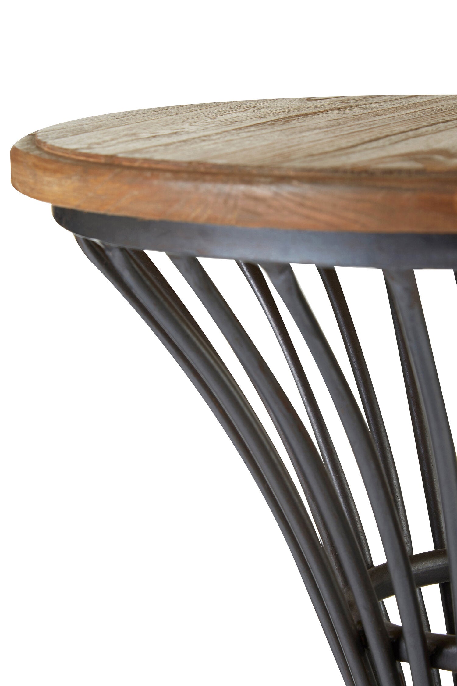 Industrial Wood and Metal Hour Glass Bar Stool - The Orchard Home and Gifts