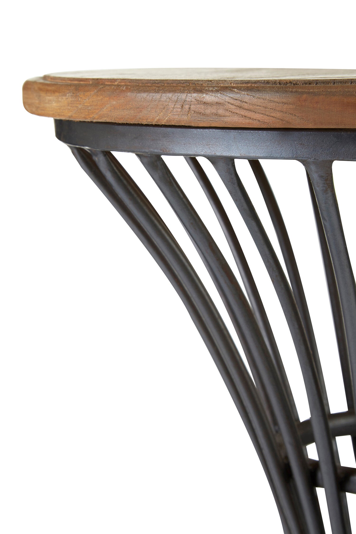 Industrial Wood and Metal Hour Glass Bar Stool - The Orchard Home and Gifts